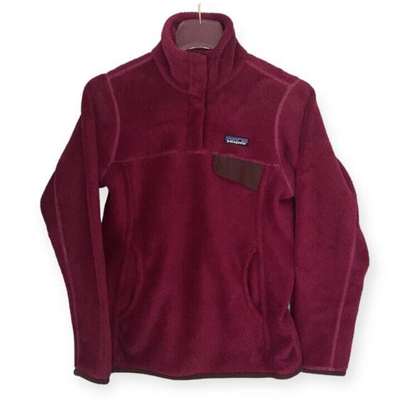 NWT Patagonia Re-Tool Snap-T Pullover Sweater Slim Fit Women XS Plum Cabincore - Picture 9 of 9